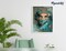 Figured'Art Paint by Numbers Kit for Adults with Frame Beautiful Eyes 16"x20" - Craft Art Painting DIY Kit Canvas Already Stretched on a Wooden Frame